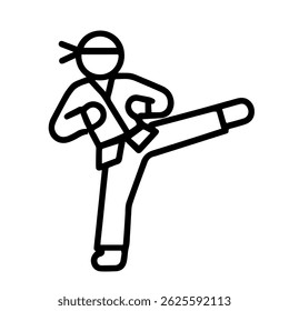 karate icon on white background vector
Vector icon sport and health