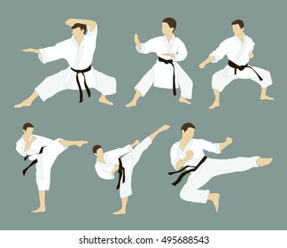 Karate icon set