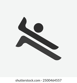 karate icon simple flat logo design