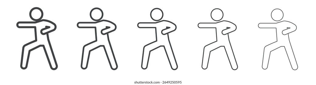karate icon simple illustration collection symbol
