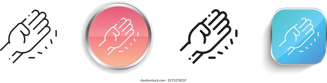 karate icon. Thin Linear, Regular and Button Style Design Isolated On White Background