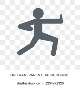 Karate icon. Trendy flat vector Karate icon on transparent background from sport collection. 