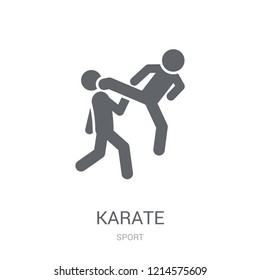 Karate icon. Trendy Karate logo concept on white background from Sport collection. Suitable for use on web apps, mobile apps and print media.