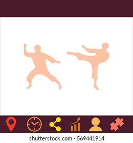 Karate  icon. Vector design. 