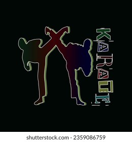 karate icon vector illustration image