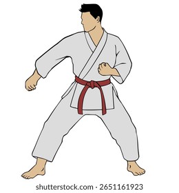 Karate Illustration Cartoon Character Drawing