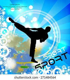Karate illustration. Vector