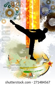 Karate illustration. Vector