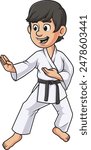 Karate instructor character vector illustration