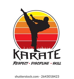Karate Japanese Martial Art illustration, perfect for t shirt design
