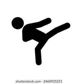 karate, karateka - vector icon	