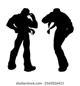 karate kick player silhouette SHapes Drawing Vol 06