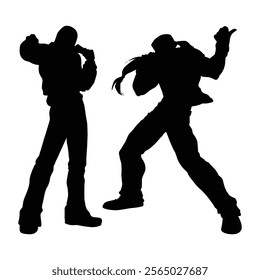 karate kick player silhouette SHapes Drawing Vol 05