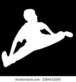 karate kid silhouette logo design