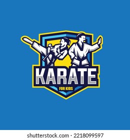 Logo de Karate para niños. Logo deportivo.