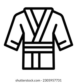 Karate kimono icon outline vector. Fashion shirt. Beach fashion
