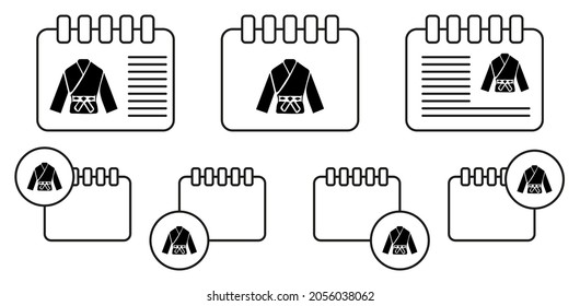 karate kimono icon. Sports Accessory icon. Sport element icon. Premium quality graphic design. Signs, outline symbols collection icon for websites, web design, mobile app on white background
