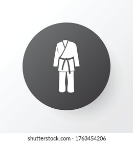 Karate kimono icon symbol. Premium quality isolated uniform element in trendy style.