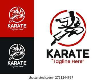 Karate Logo Abstract Martial Motion Identity