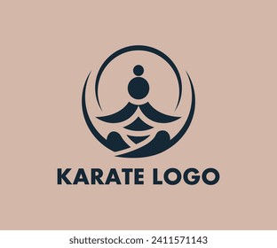 Karate, Karate Logo, Japanese, Chinese, Fight, Illustration, Master, Kong fu, logo template, modern, branding, brand