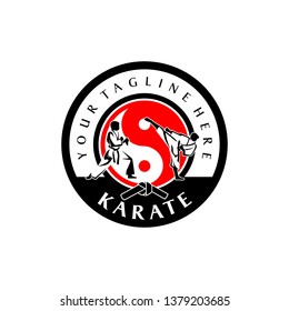 Karate Logo Template Taekwondo Vector