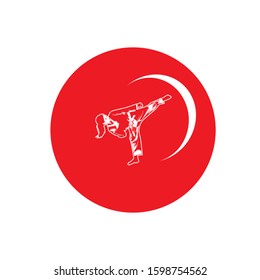 karate logo.logo silhouette for posters ,illustrations