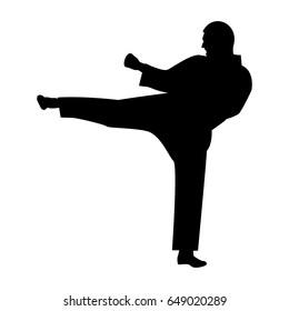 Karate man icon .