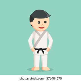 karate man illustration design