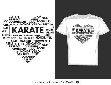 Karate Moves T-Shirt Design Template