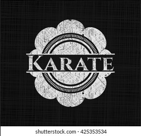 Karate on blackboard