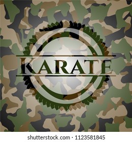 Karate on camo texture