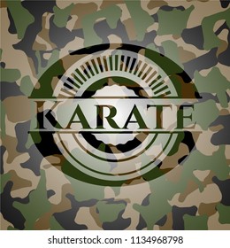 Karate on camo texture
