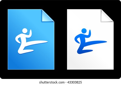 Karate on Paper Set Original Vector Illustration AI 8 Compatible File