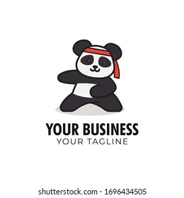 Karate Panda Logo Design Template