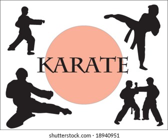 Karate people Silhouette