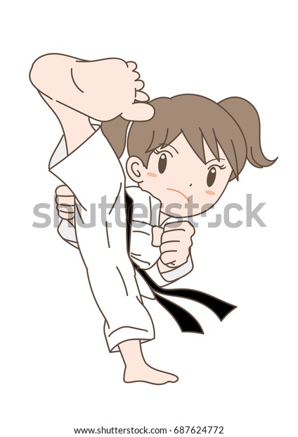 Karate Pose Vector Material Japanese Culture Stock Vector (Royalty Free ...