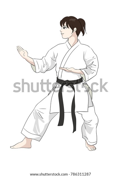 Karate Pose Vector Material Japanese Culture Stock Vector (Royalty Free ...