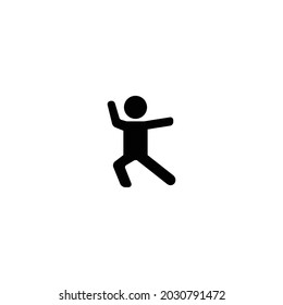 Karate Posture Icon Isolated On White Background