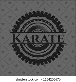 Karate realistic black emblem