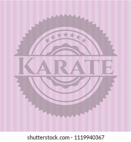 Karate retro pink emblem