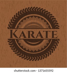 Karate retro wood emblem