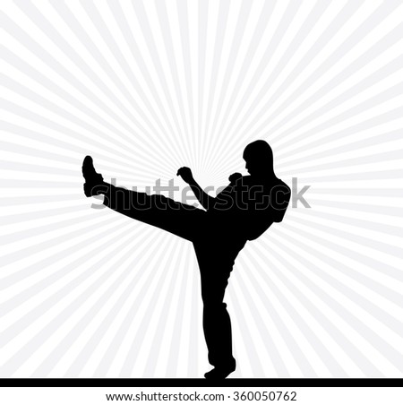 Karate silhouette background