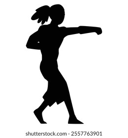 Karate Silhouette Icon for Martial Arts and Combat Sports