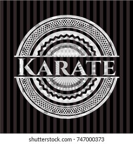 Karate silver emblem or badge
