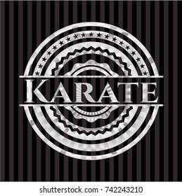 Karate silver shiny emblem