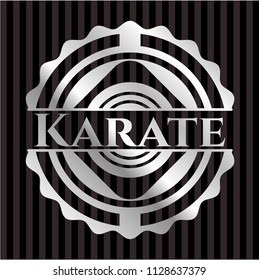 Karate silvery shiny badge