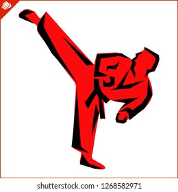 Karate simbol emblem.
