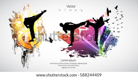 Karate. Sport background
