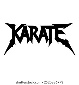 karate sport fight sticker fashion t shirt vector illustration template design