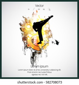 Karate, sport vector illustration